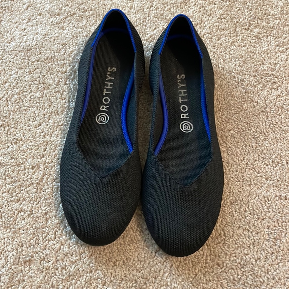 Rothy’s black flats size 10.5